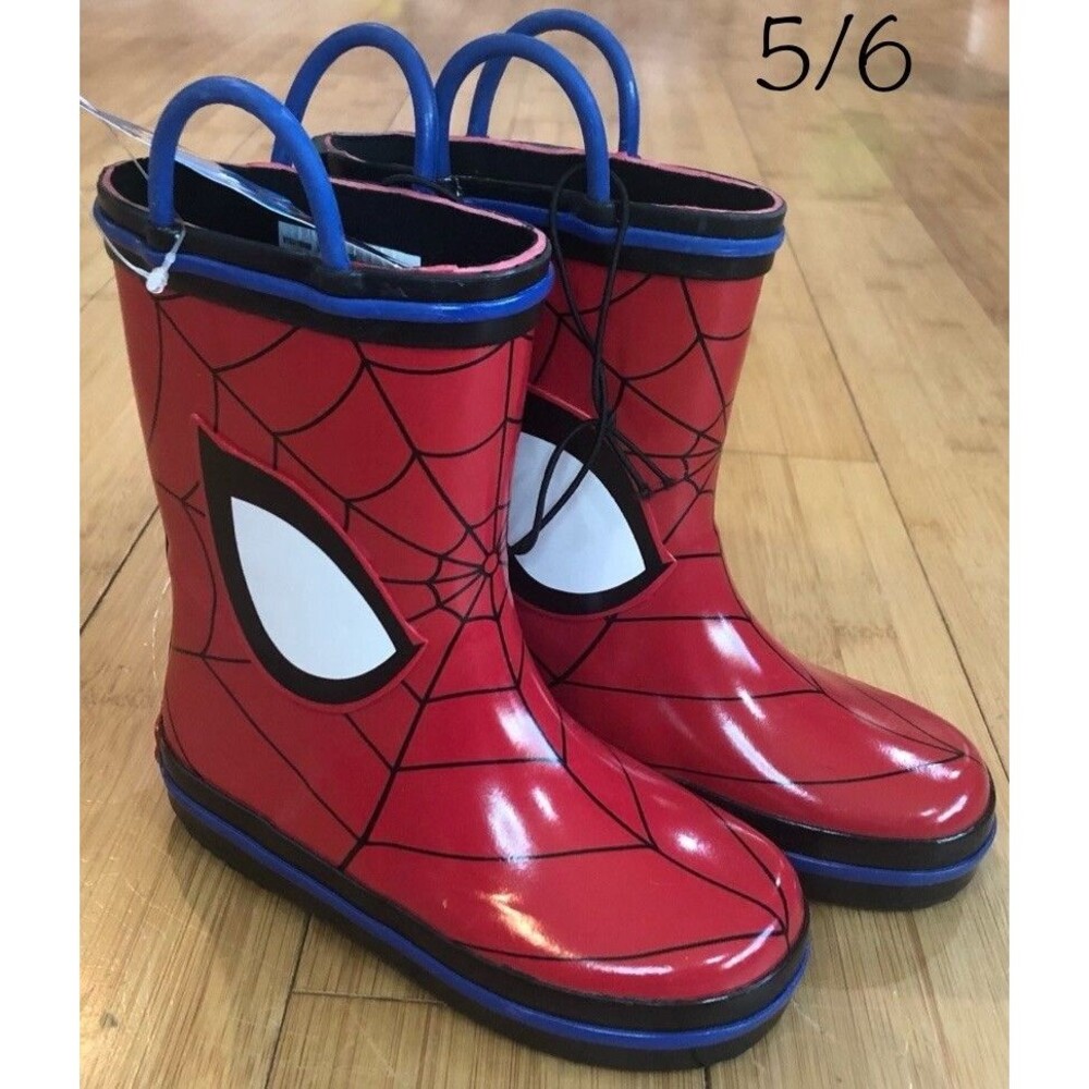 Marvels Spider-man Waterproof Rain Boots Toddler Size 5/6C